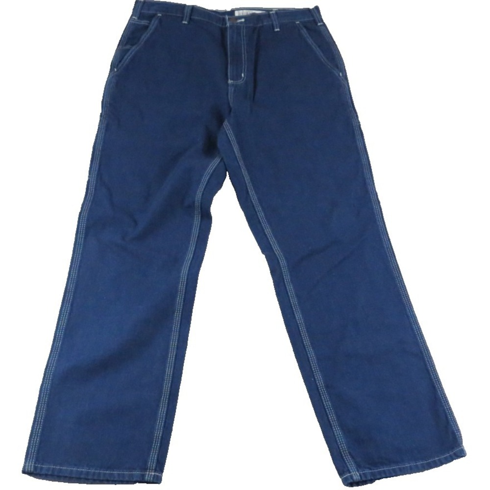 Carhartt B24 DNM Mens 34x32 Loose Fit Carpenter Work Jeans Lot of 2 Blue Denim